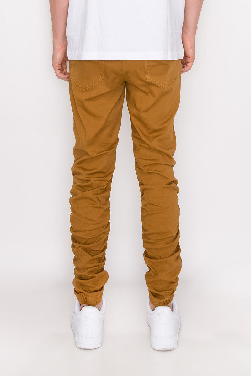 Twill Stacked Jogger Pants