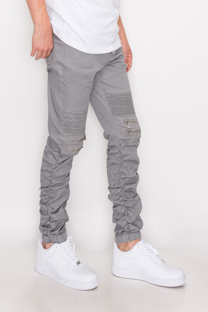 Twill Stacked Jogger Pants