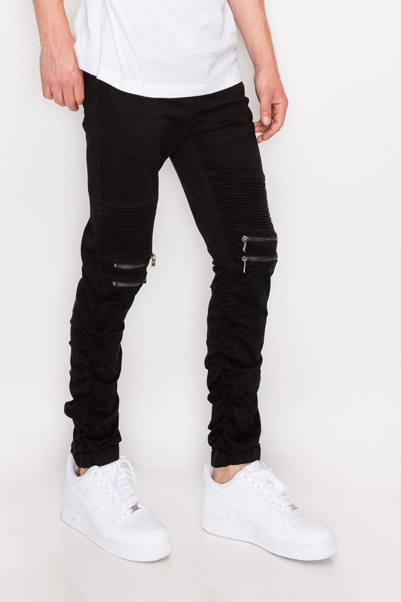 Twill Stacked Jogger Pants