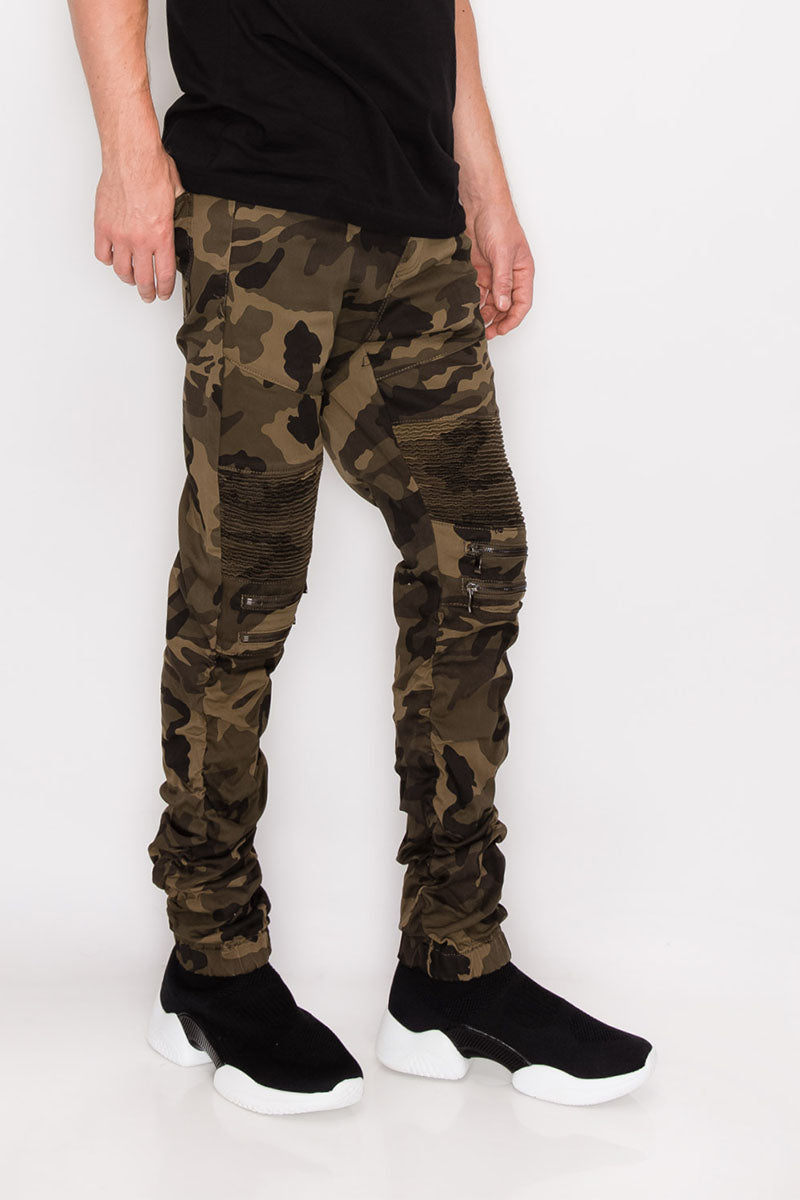 Twill Stacked Jogger Pants