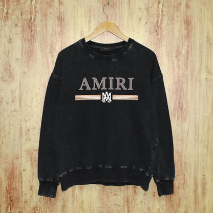 Amiri Distressed Sweatshirt Printed Trendy Pure Cotton