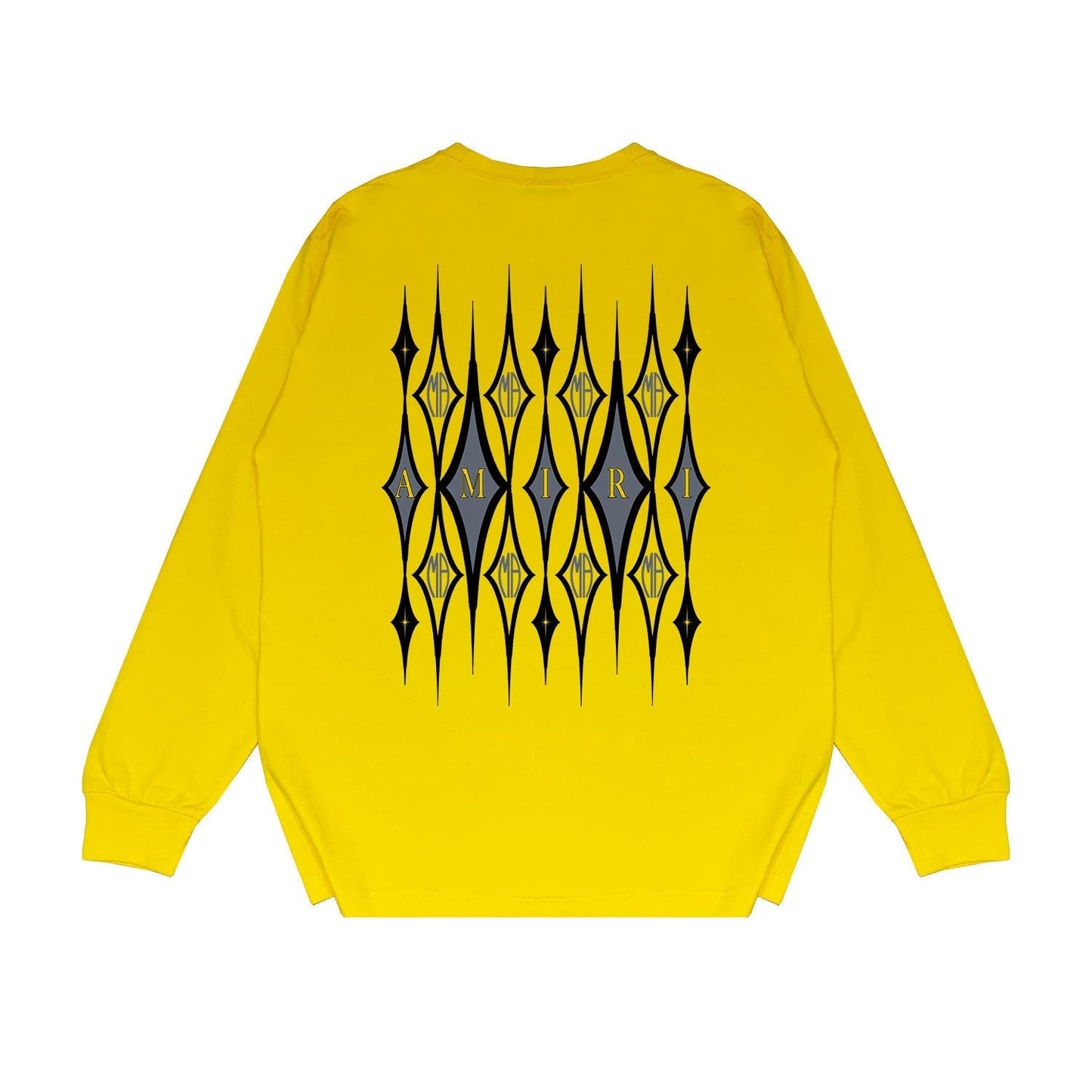 Amiri Long Sleeved Shirt Printed Trendy Pure Cotton
