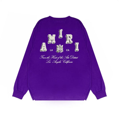 Amiri Long Sleeved Shirt Printed Trendy Pure Cotton