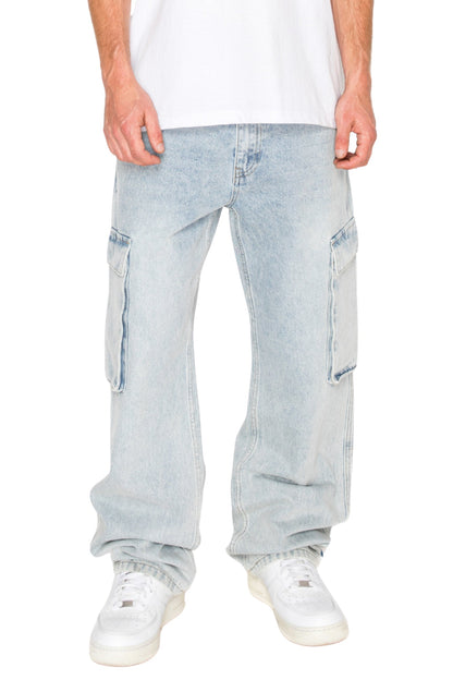 ANCHOR Baggy Fit Cargo Denim Jeans