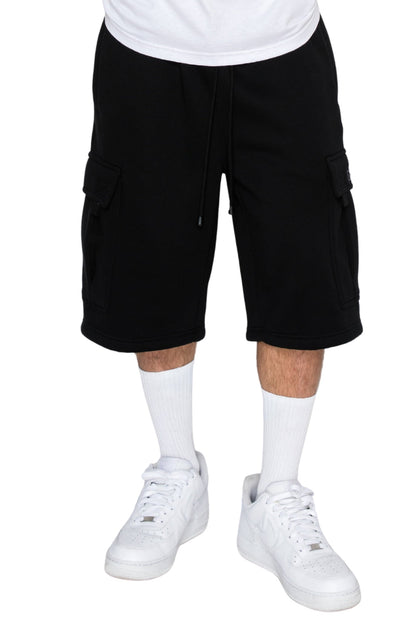 RESTRICT Baggy Fit Cargo Fleece Shorts