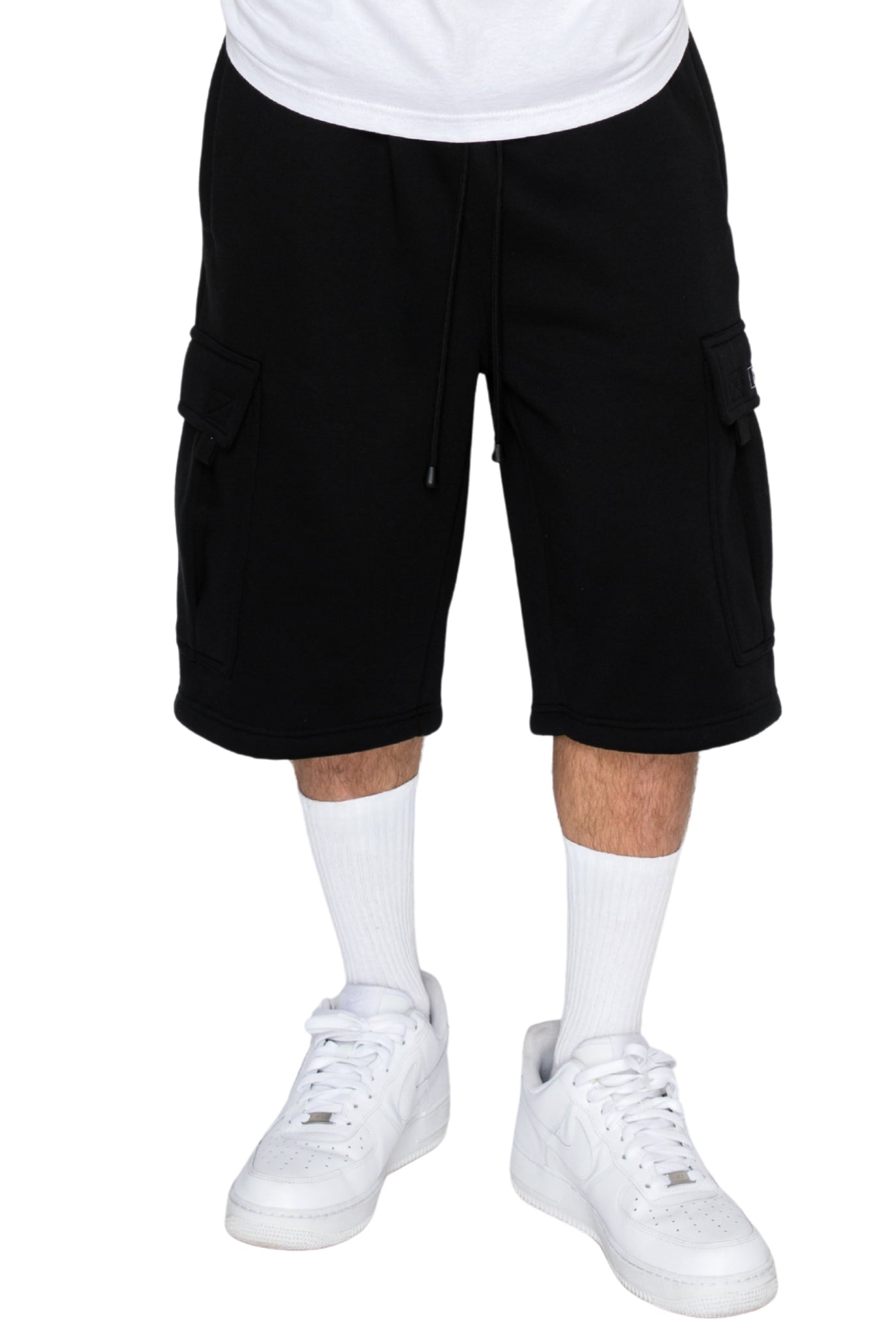 RESTRICT Baggy Fit Cargo Fleece Shorts