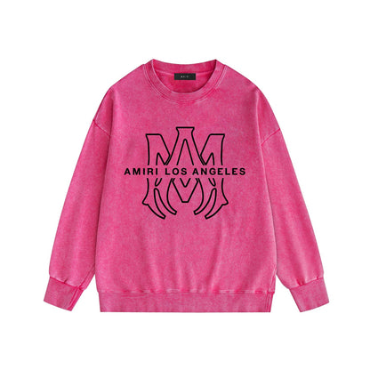 Amiri Distressed Sweatshirt Printed Trendy Pure Cotton