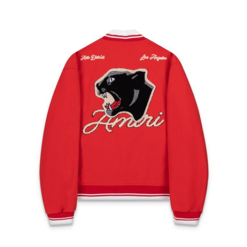 Amiri Jacket Spring and Autumn Leopard Head Jacket Men's and Women's