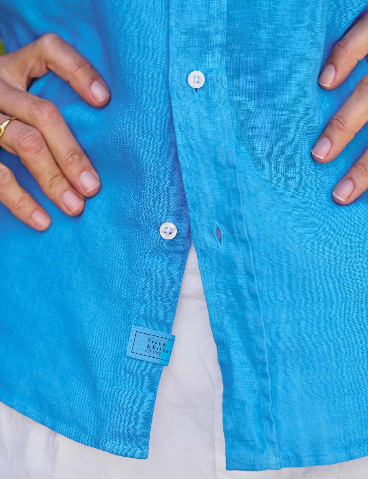 EILEEN Turquoise, Washed Linen