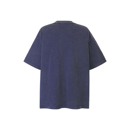 American vintage street T-shirt loose cotton retro large size men's clothing