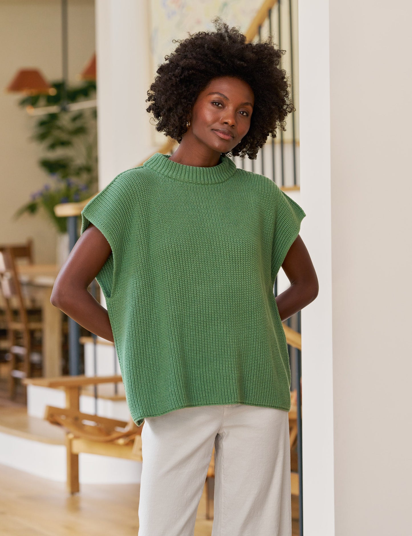 MONTECITO VEST Eucalyptus, Pure Italian Cotton