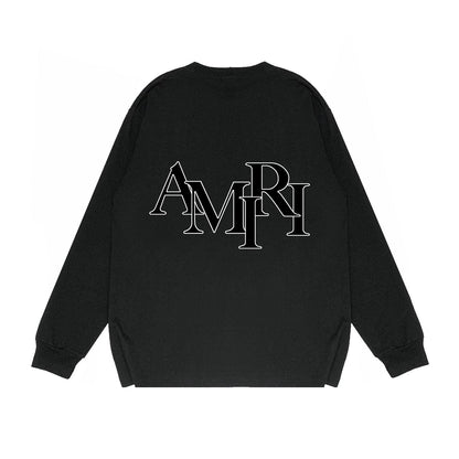 Amiri Long Sleeved Shirt Printed Trendy Pure Cotton