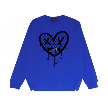 Amiri Long Sleeved Shirt Printed Trendy Pure Cotton