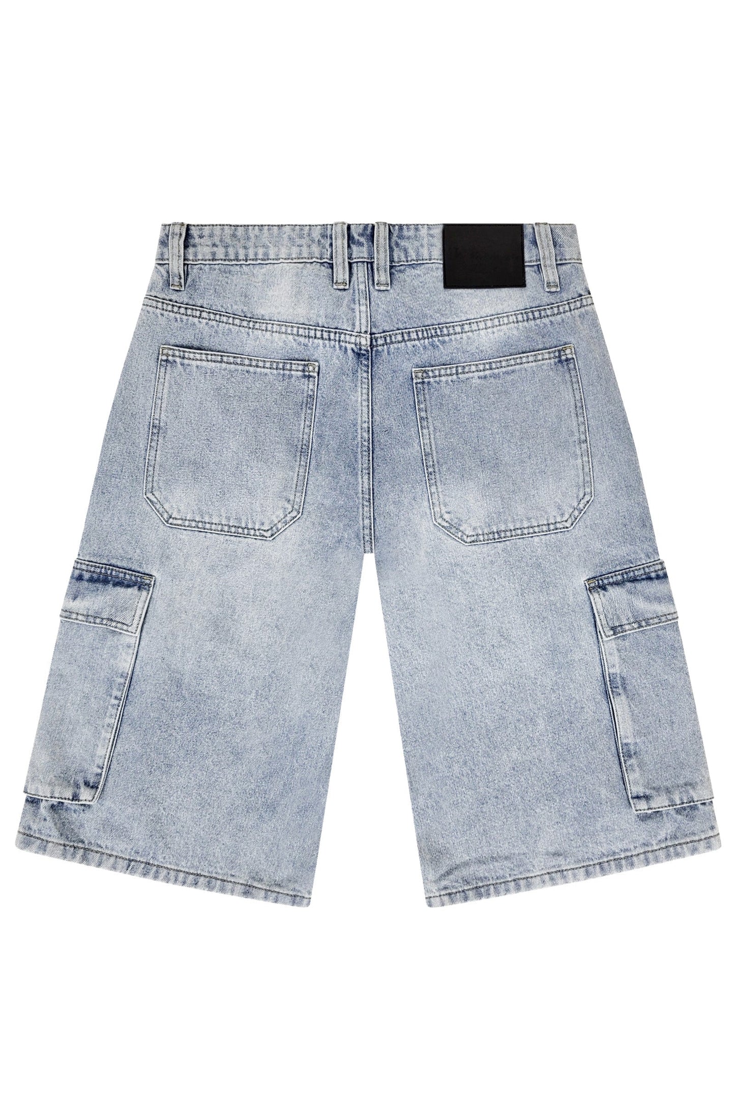 VAULT Baggy Fit Cargo Denim Shorts