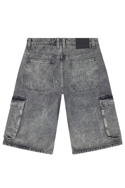 VAULT Baggy Fit Cargo Denim Shorts
