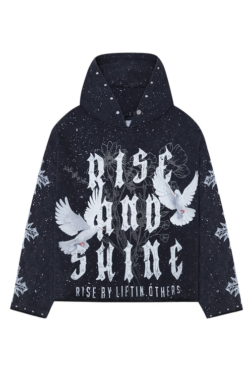 RISE AND SHINE Rhinestone Hoodie