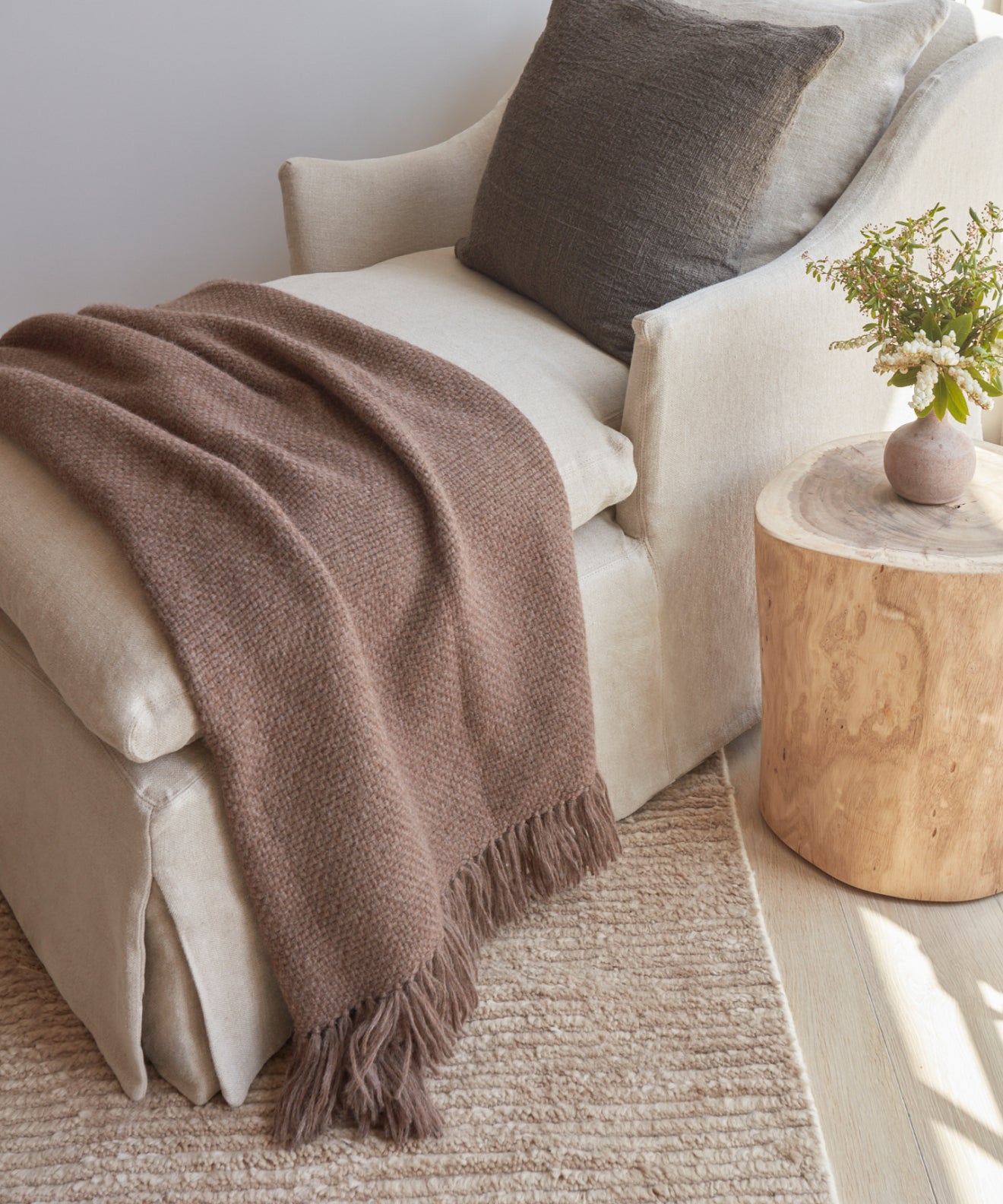 Alpaca Basketweave Throw