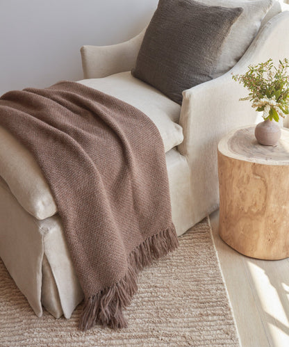 Alpaca Basketweave Throw