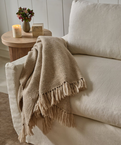 Alpaca Basketweave Throw