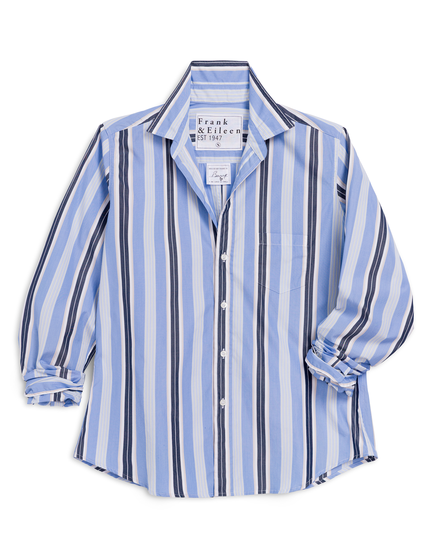BARRY Blue with Sand and Navy Stripe, Italian Superluxe