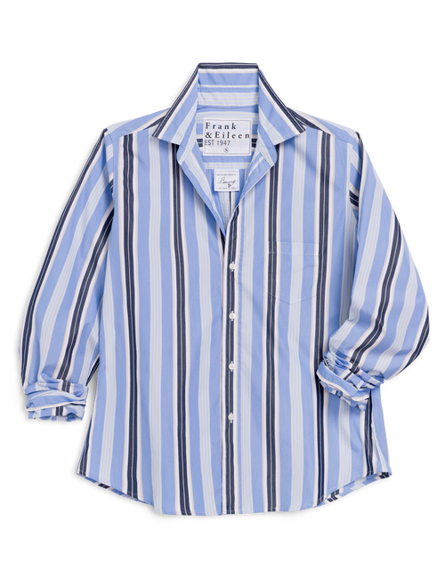 BARRY Blue with Sand and Navy Stripe, Italian Superluxe