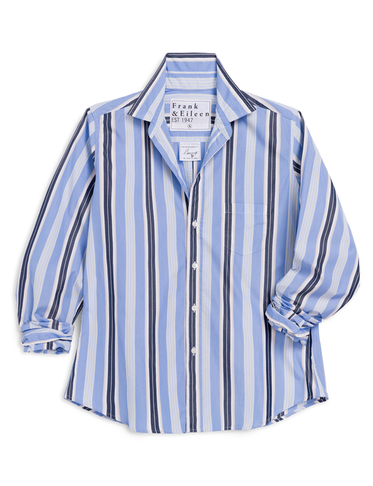 BARRY Blue with Sand and Navy Stripe, Italian Superluxe