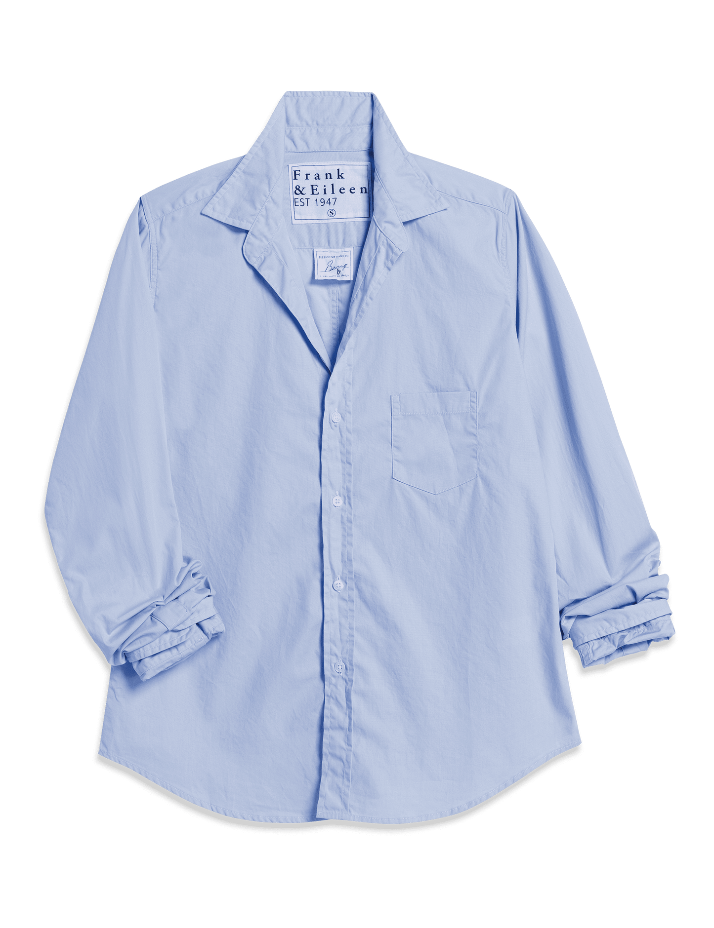 BARRY Solid Blue, Italian Cotton