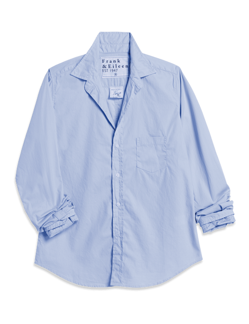 BARRY Solid Blue, Italian Cotton