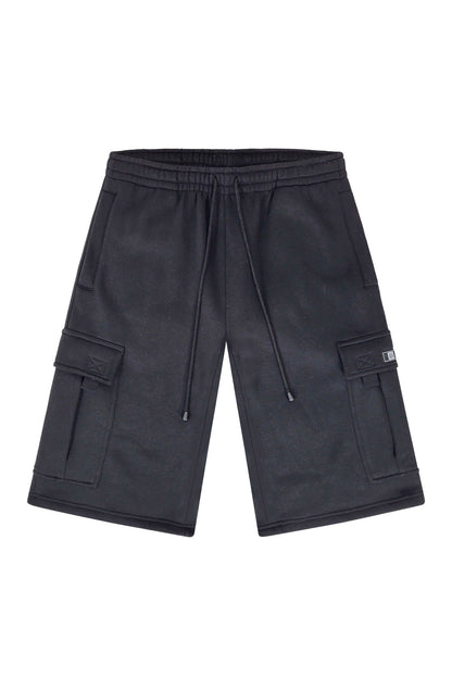 RESTRICT Baggy Fit Cargo Fleece Shorts