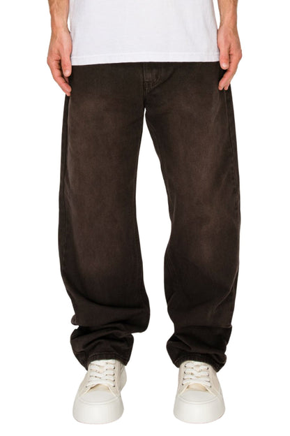 ATLAS Essential Baggy Denim Jeans - Brown