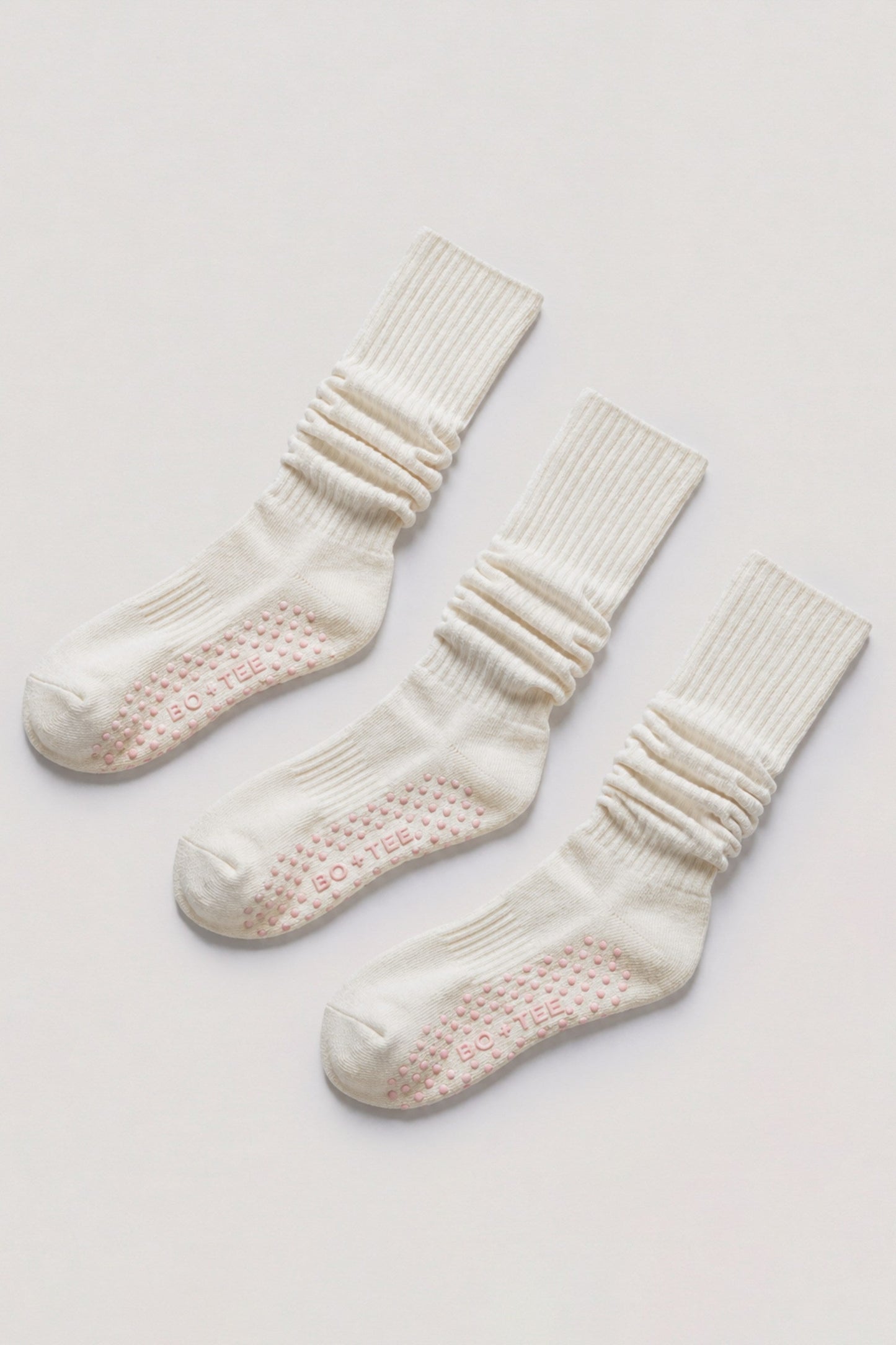 Pilates 3-Pack Socks Bundle in Coconut