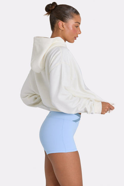 Oversized Applique Hoodie in Coconut