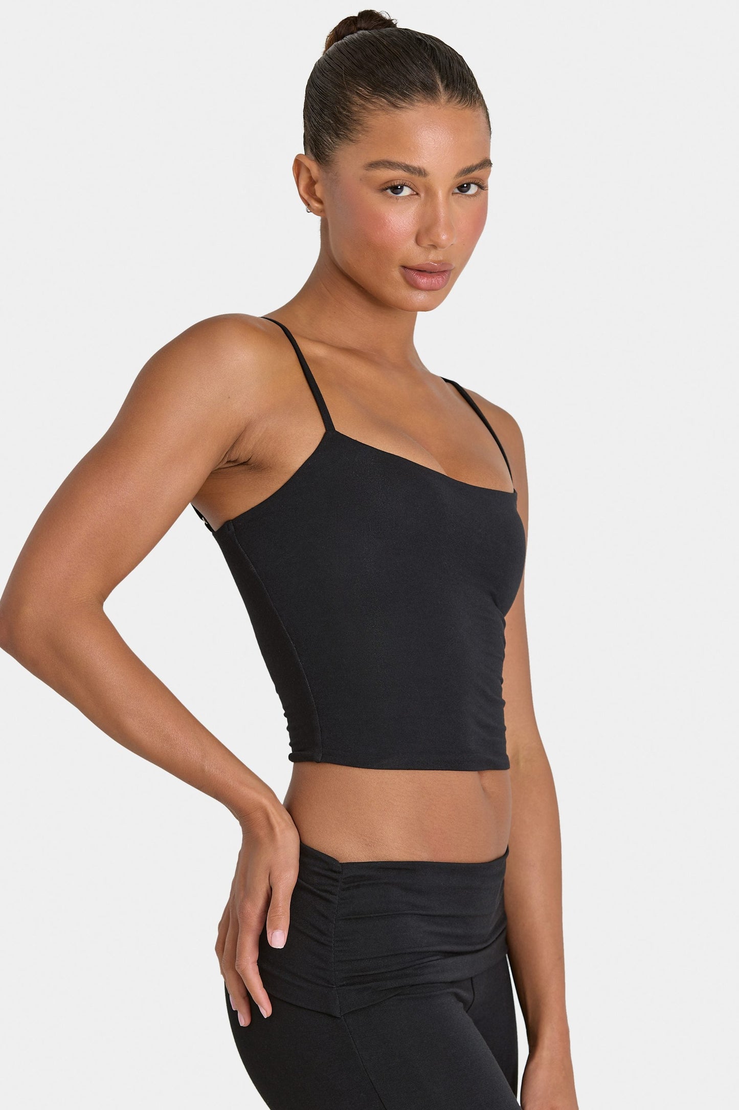 ButterCloud™ Crop Tank Top in Black