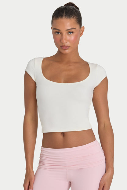 ButterCloud™ Crop Top in Coconut