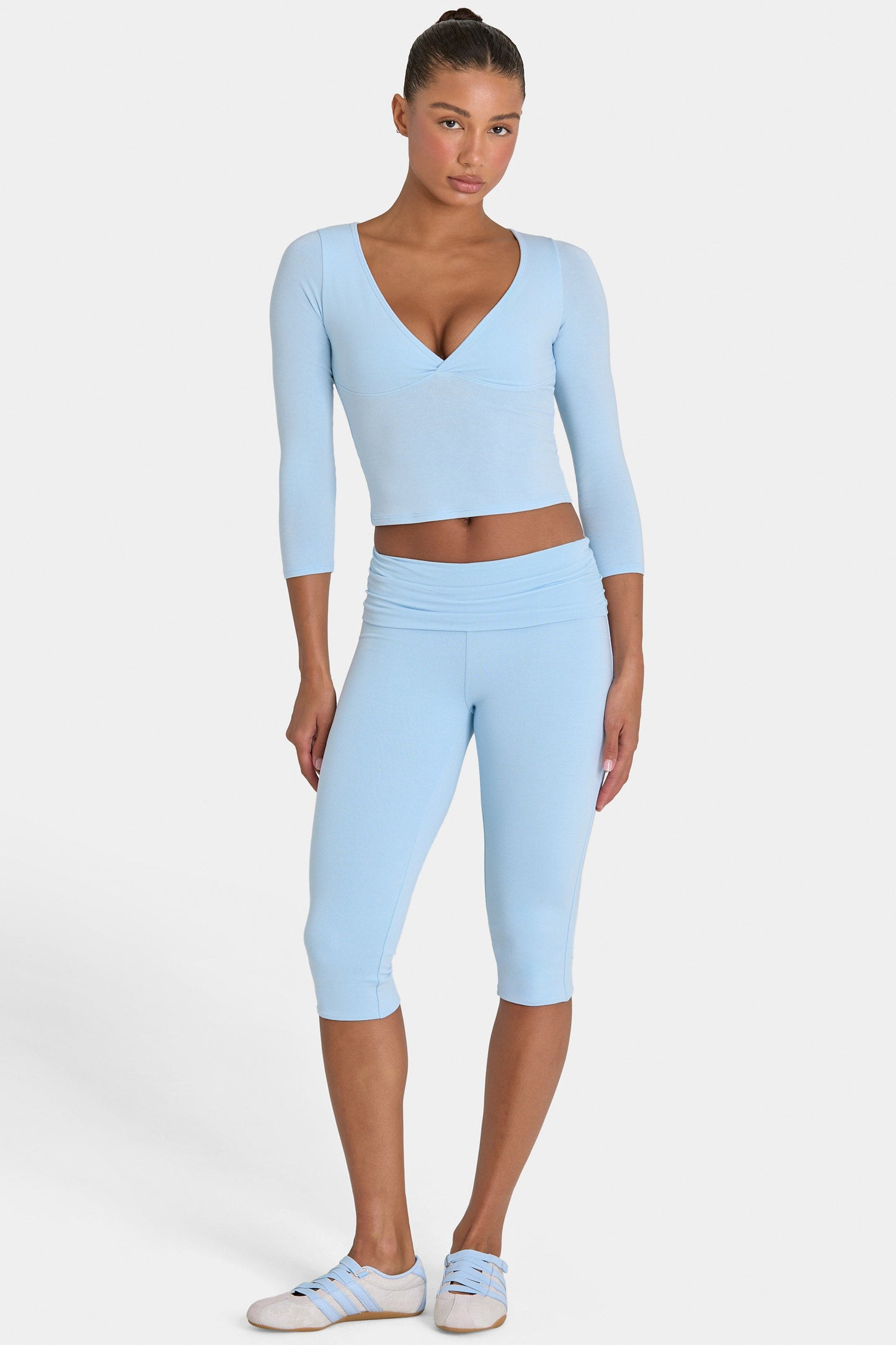 ButterCloud™ Capri Leggings in Sky