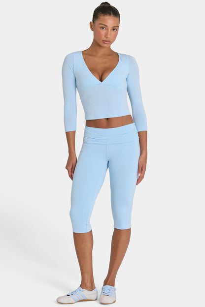 ButterCloud™ Capri Leggings in Sky