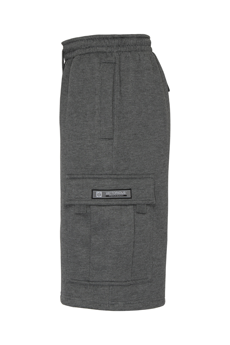 RESTRICT Baggy Fit Cargo Fleece Shorts