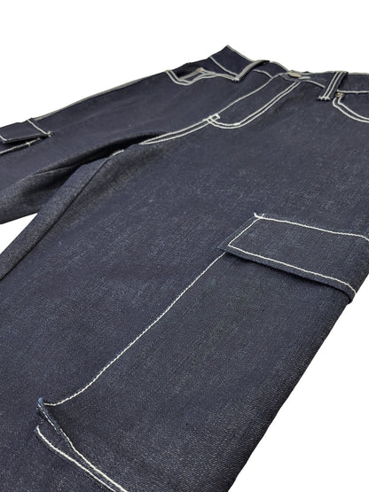 VALOR Baggy Fit Raw Denim Cargo Jeans