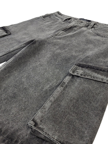 VAULT Baggy Fit Cargo Denim Shorts