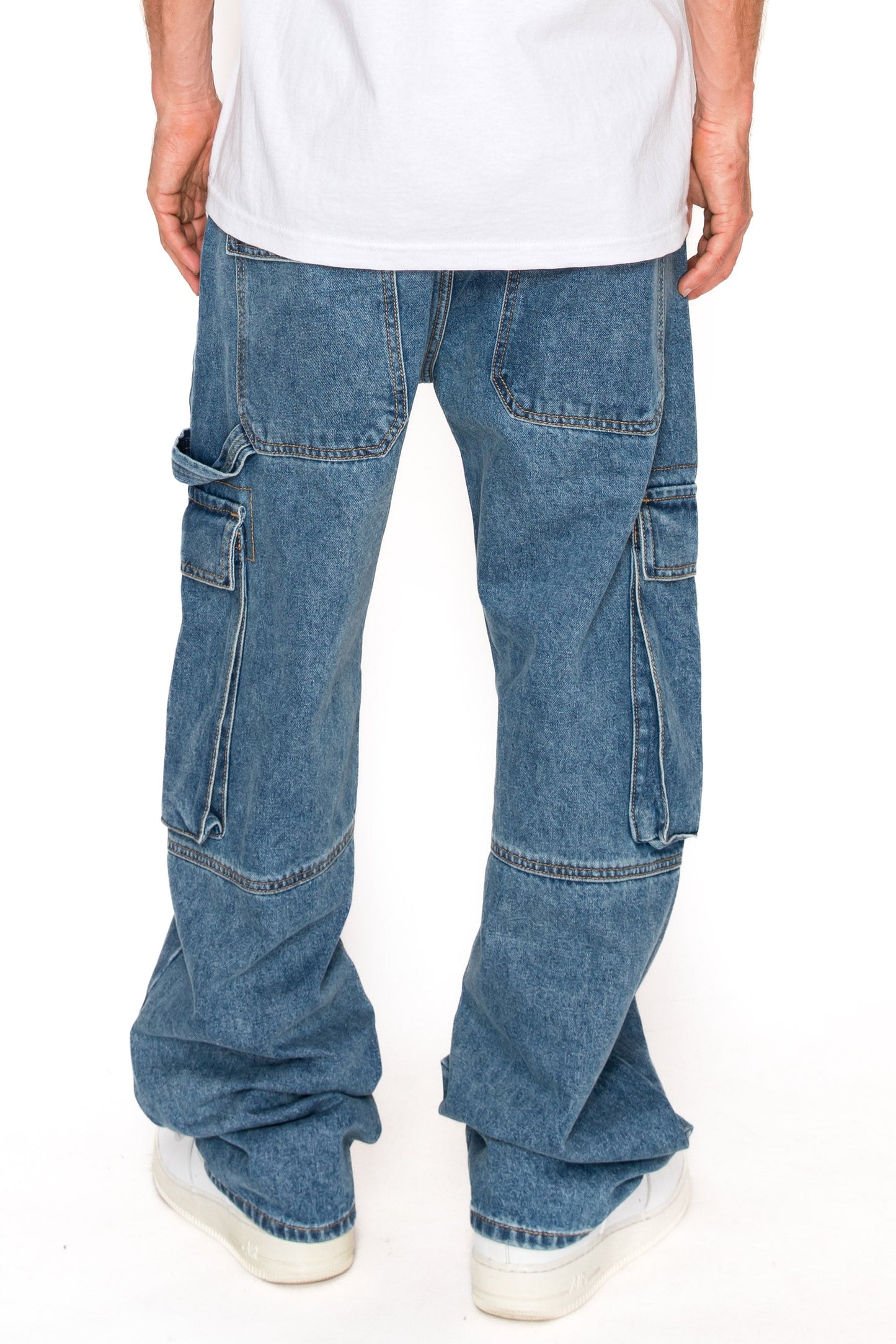 Baggy Fit Cargo Denim Jeans
