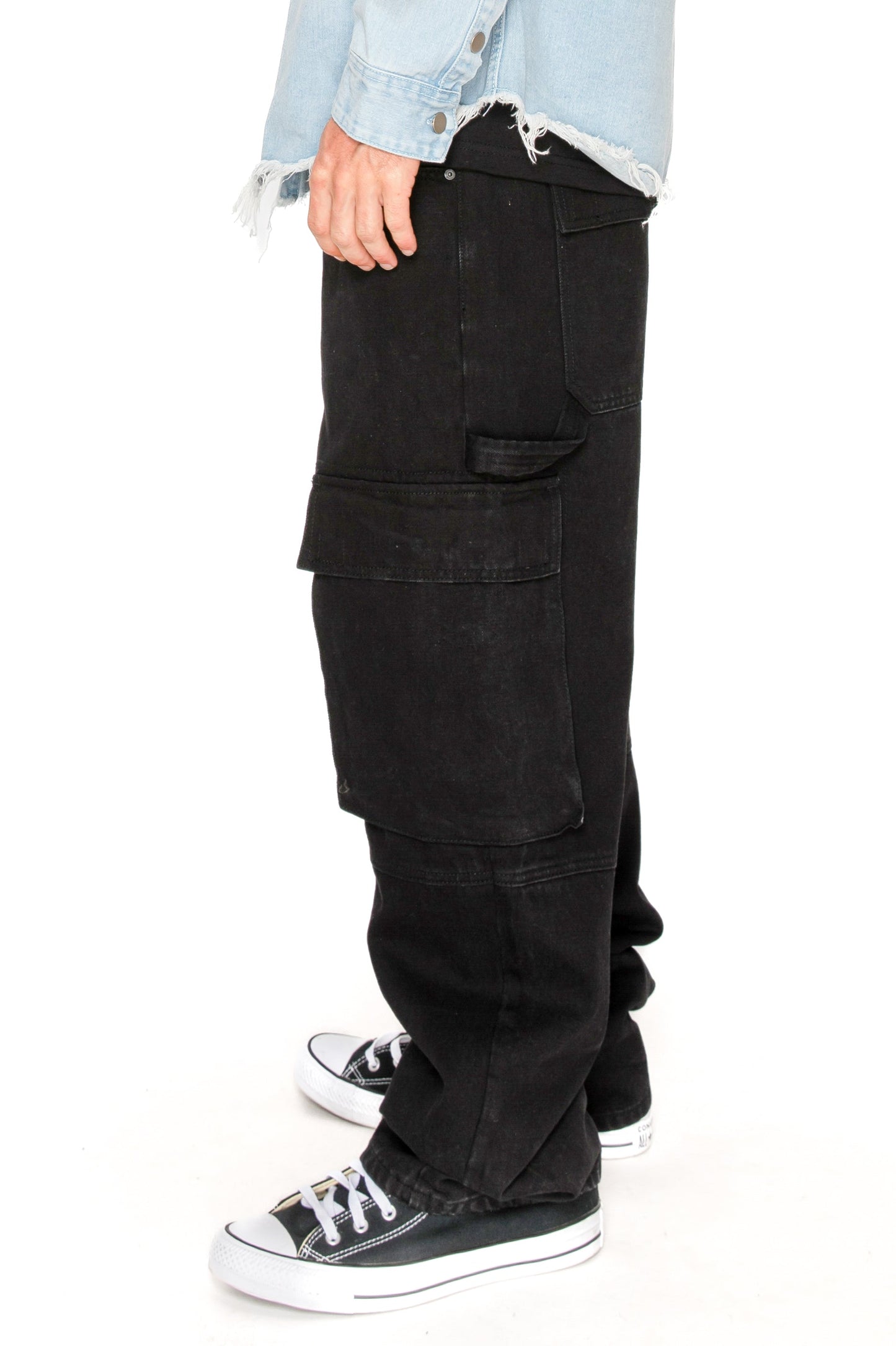 Baggy Fit Cargo Denim Jeans