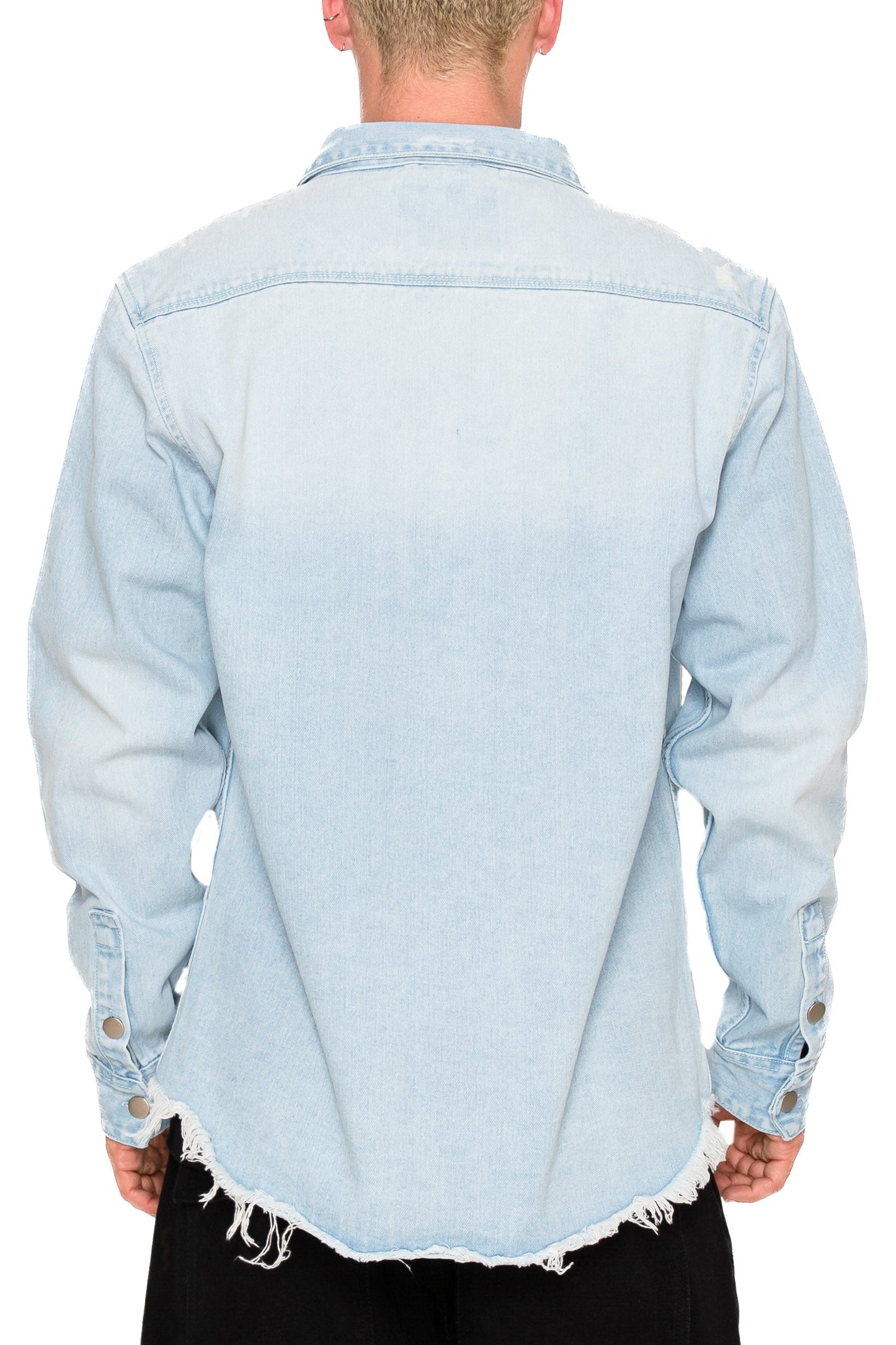Ripped Denim Overshirt