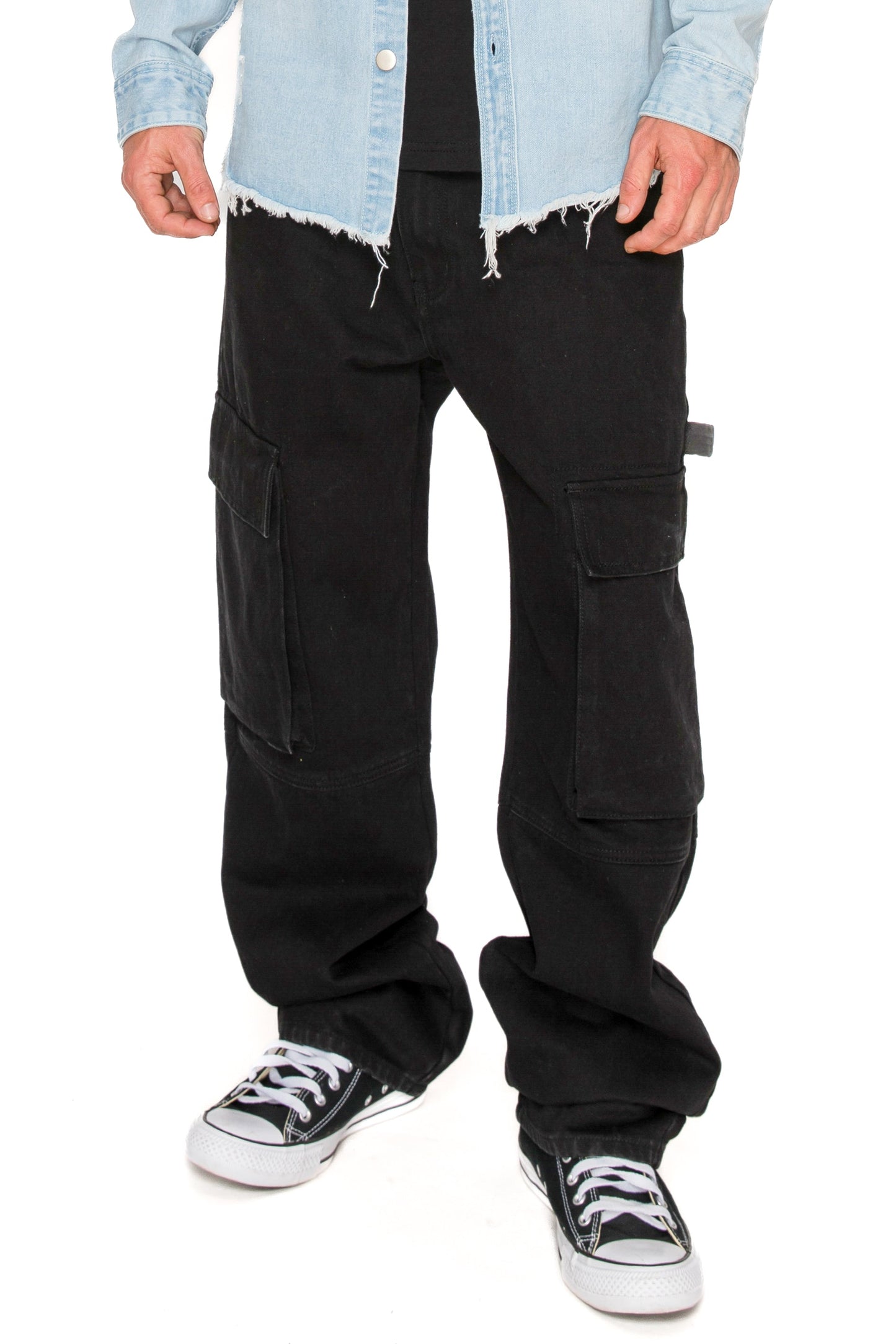 Baggy Fit Cargo Denim Jeans