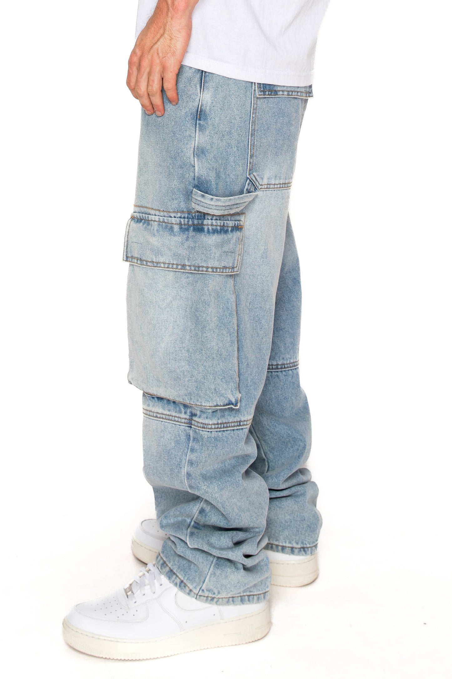 Baggy Fit Cargo Denim Jeans