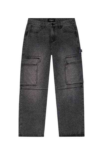 Baggy Fit Cargo Denim Jeans