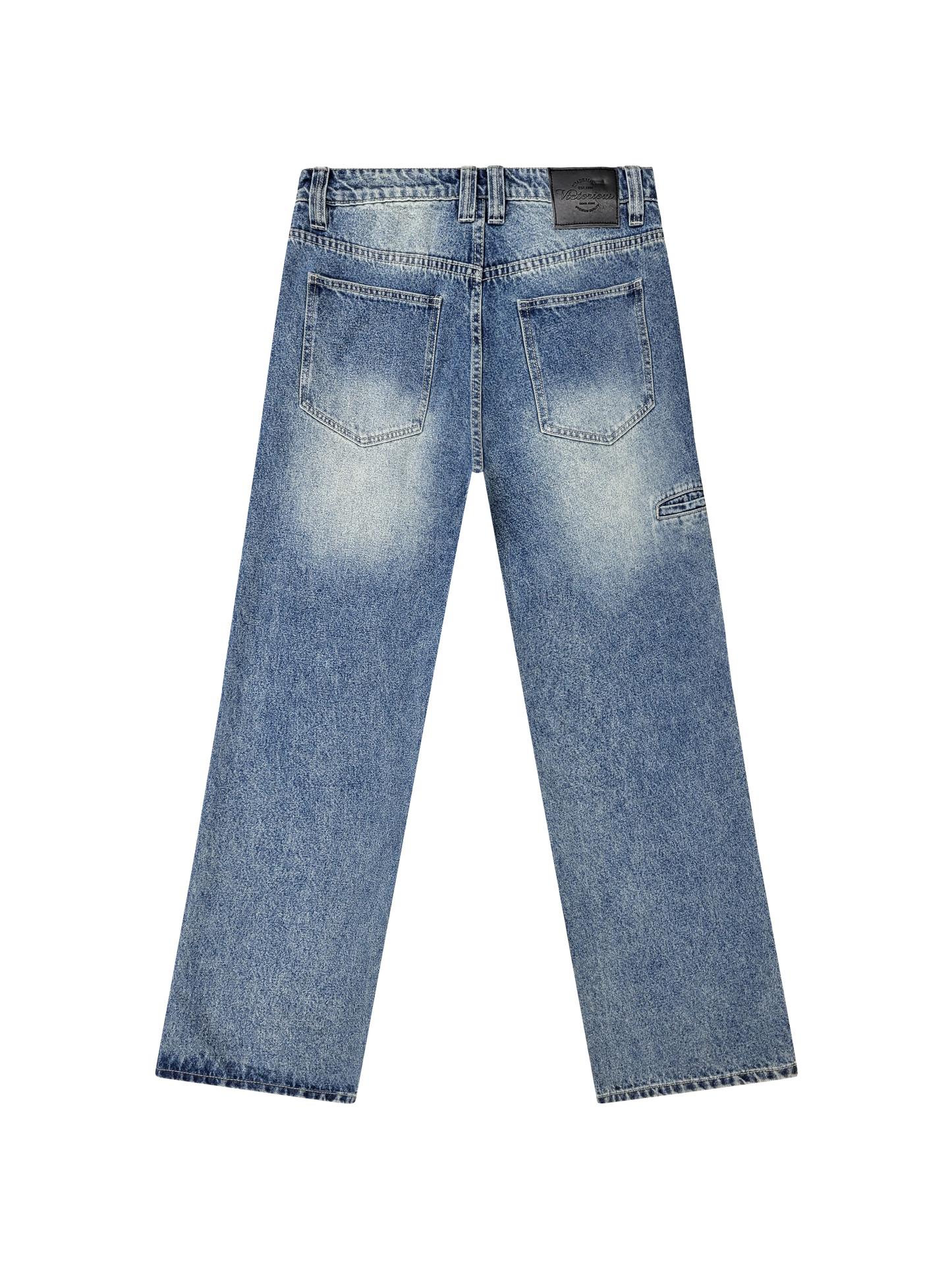 Baggy Fit Sand Washed Jeans with Phone pocket