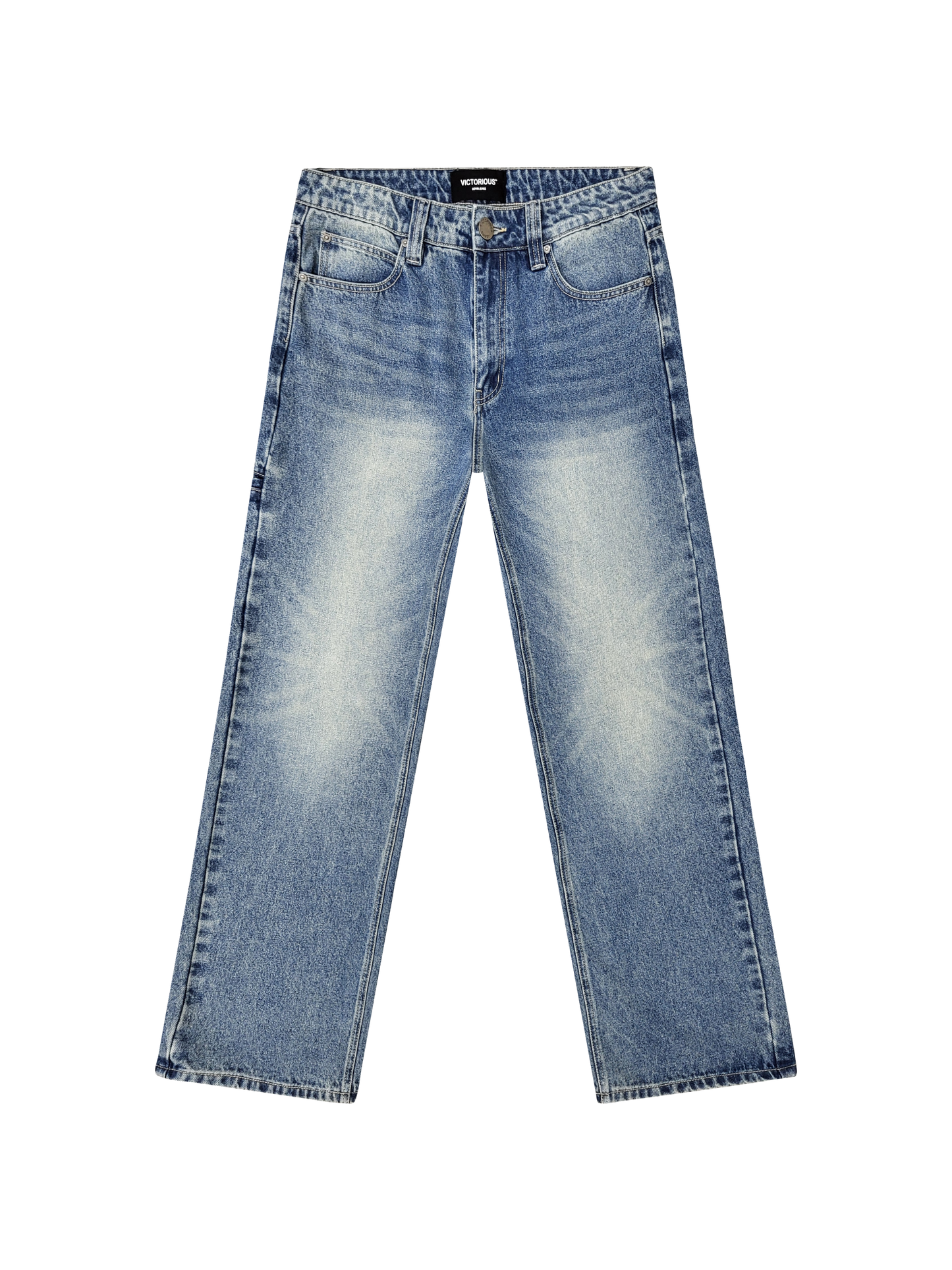 Baggy Fit Sand Washed Jeans with Phone pocket