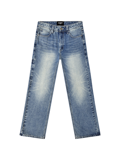 Baggy Fit Sand Washed Jeans with Phone pocket