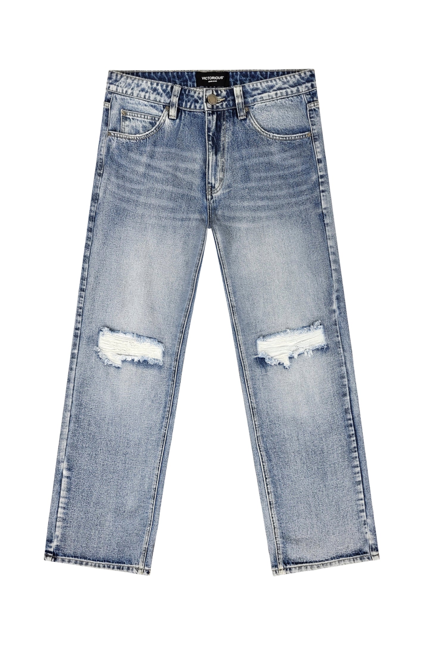 Baggy Fit Distressed Denim Jeans