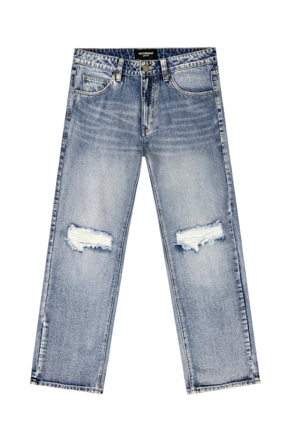 Baggy Fit Distressed Denim Jeans